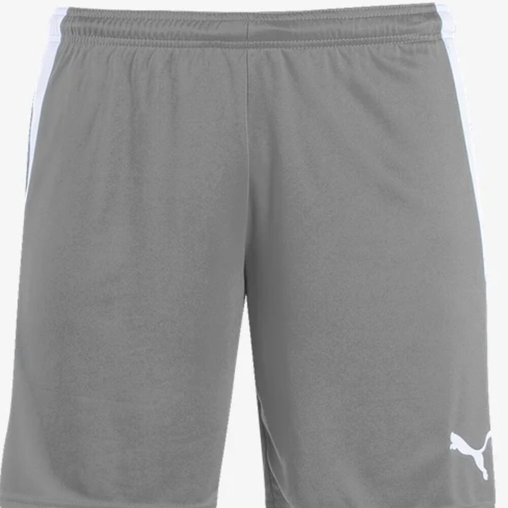 PUMA TeamLiga 25 Soccer Shorts Gray/White Youth Athletic Training Gym Size M $25